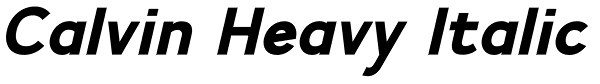 Calvin Heavy Italic Font