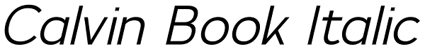 Calvin Book Italic Font