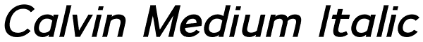 Calvin Medium Italic Font