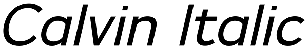 Calvin Italic Font