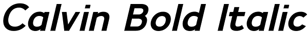 Calvin Bold Italic Font