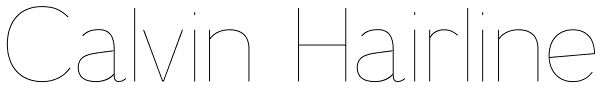 Calvin Hairline Font