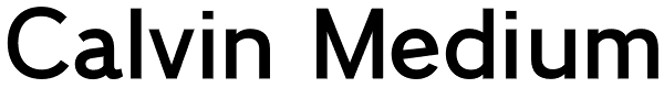 Calvin Medium Font