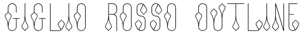 Giglio Rosso Outline Font