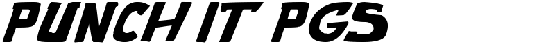 punch it PGS Font
