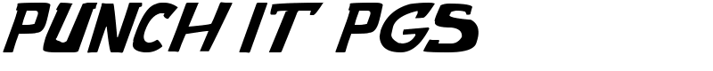 punch it PGS Font
