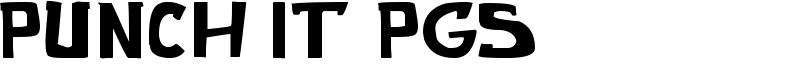 punch it PGS Font