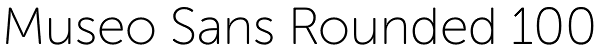 Museo Sans Rounded 100 Font