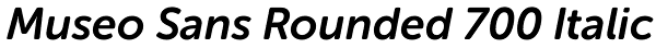 Museo Sans Rounded 700 Italic Font