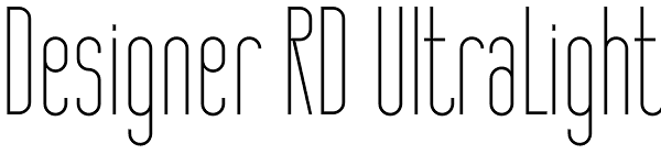 Designer RD UltraLight Font