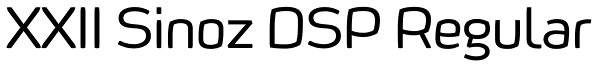 XXII Sinoz DSP Regular Font