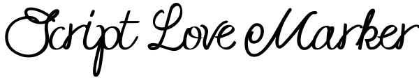Script Love Marker Font