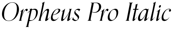 Orpheus Pro Italic Font