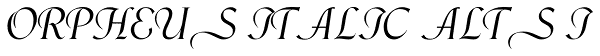 Orpheus Italic Alts I Font