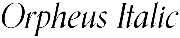 Orpheus Italic Font
