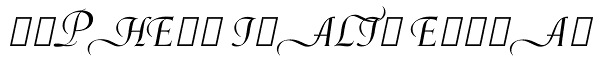 Orpheus Italic Extras Font