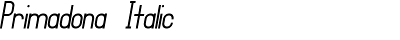 Primadona Italic Font