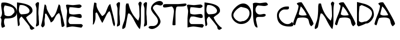 Prime Minister of Canada Font