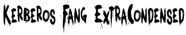 Kerberos Fang ExtraCondensed Font