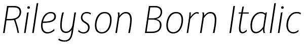 Rileyson Born Italic Font