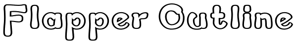 Flapper Outline Font