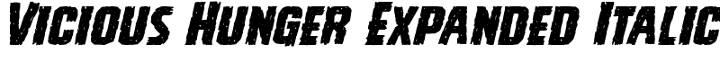 Vicious Hunger Expanded Italic Font