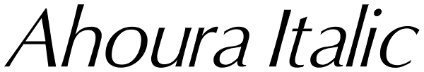Ahoura Italic Font
