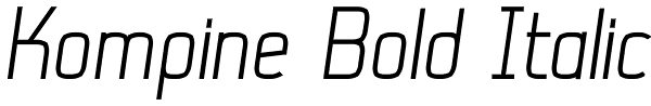 Kompine Bold Italic Font