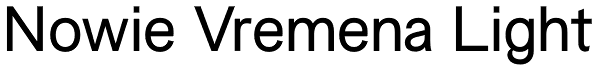 Nowie Vremena Light Font