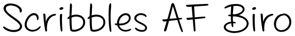 Scribbles AF Biro Font