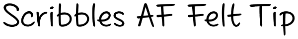 Scribbles AF Felt Tip Font