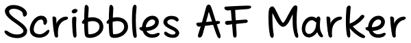 Scribbles AF Marker Font