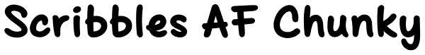 Scribbles AF Chunky Font