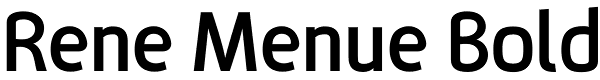 Rene Menue Bold Font