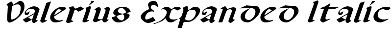Valerius Expanded Italic Font