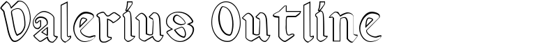 Valerius Outline Font