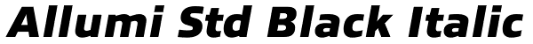 Allumi Std Black Italic Font