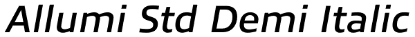Allumi Std Demi Italic Font