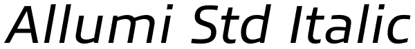 Allumi Std Italic Font