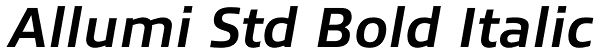 Allumi Std Bold Italic Font