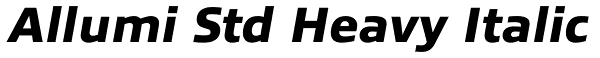 Allumi Std Heavy Italic Font