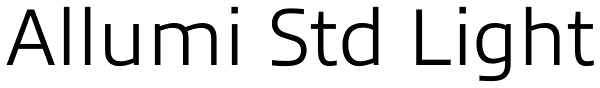 Allumi Std Light Font