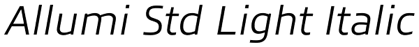 Allumi Std Light Italic Font