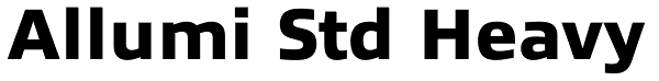 Allumi Std Heavy Font