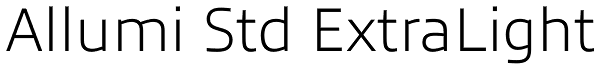 Allumi Std ExtraLight Font