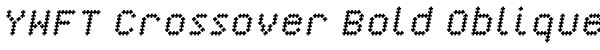 YWFT Crossover Bold Oblique Font