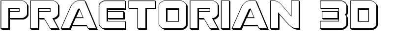 Praetorian 3D Font