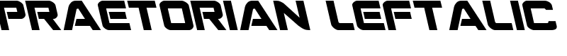 Praetorian Leftalic Font