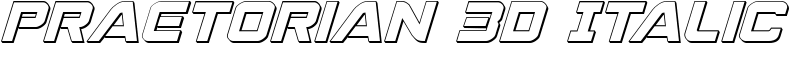 Praetorian 3D Italic Font