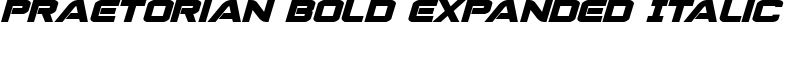 Praetorian Bold Expanded Italic Font